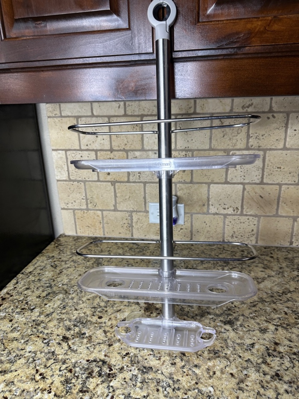 Simplehuman Stainless Steel and Clear Plastic Shower Caddy